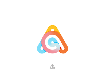 AC Logo a acronym colorful gradient identity infinite lettermark lineart logo logo design monoline symbol