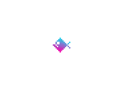 Pixel Piranha fish logo mark piranha pixel pixel art symbol