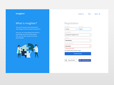 Insighter registration form