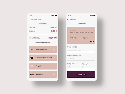 Daily UI Challenge - Credit Card Checkout app creditcard daily ui design mobile mobile app ui ux