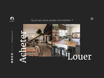 Real Estate Homepage homepage immobilier interactive design realestate ui