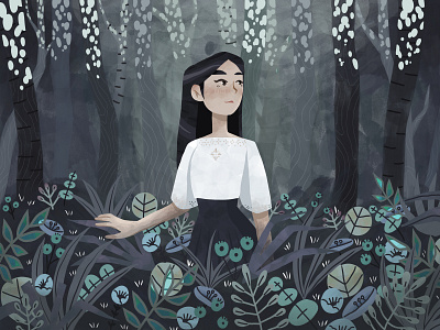 Lost in the woods character digital drawing digital illustration drawing illustration illustration art