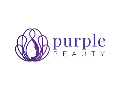 Purple Beauty Logo artist beauty face fashion girl hair hair salon hairstyle head lady logo make up model purple salon styling stylish trend trendy vector