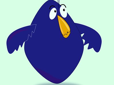 Blue Birdie illustration vector