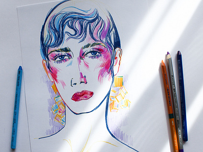 Pencil fashion illustration