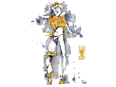 Fashion illustration - east motifs art design fashion fashion art illustration water color