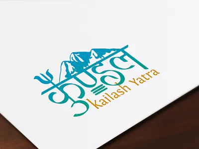 Kundal Kailash Yatra Logo Wordmark custom hindi logo branding logo design typography wordmark