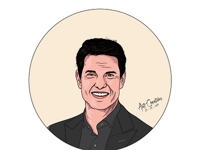 Tom Cruise Portrait Vector art branding concept creative graphic design illustration portrait art portrait design vector