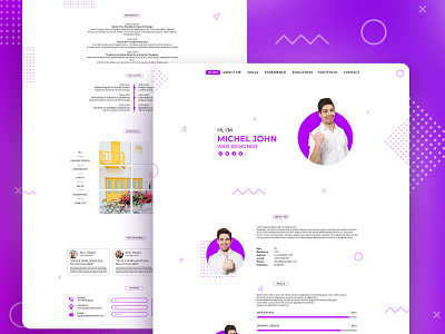 Personal website landing page UI design creative graphic design landing page personal website portfolio site ui ui design ui ux web template web ui