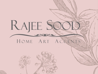 Rajee Sood Logo botanicals brand identity branding logo typography vintage