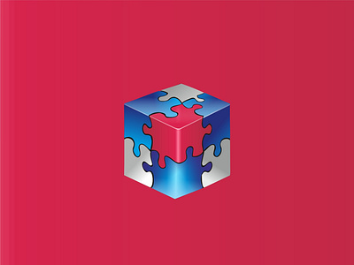 Rubik's Puzzle concept creative iconography illustration