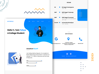 LANDING PAGE PROFILE graphic design ui