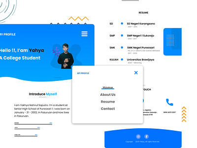 Landing Page Profile (Mobile Version) design figmadesign ui web