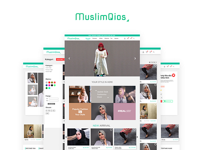 Landing Page MuslimQios design figmadesign hello dribble landing page muslim muslims store ui ux web