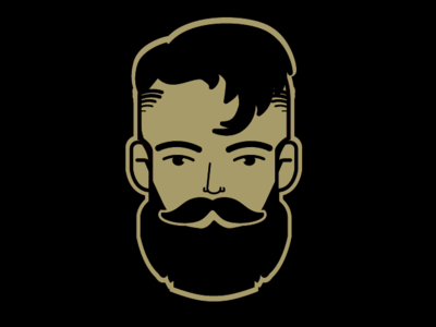 Retrato barba gold ilustración retrato