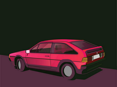 VW 1991 vw car color vector