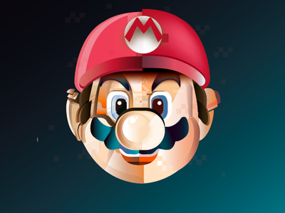 Super Mario adobeillustator gamer ilustración supermario vector