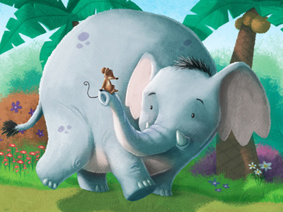 Elephant book children elephant mouse tale