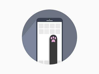 Cat Illustration apps cat illustration mobile paw ui ux