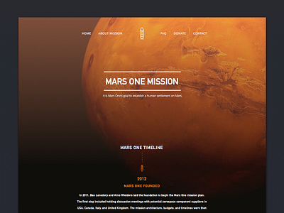 Day 3/30 - Landing Page daily landing mars mission nasa page space ui website