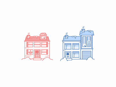 Christmas Houses Illustration