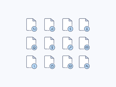 Financial Document Icons