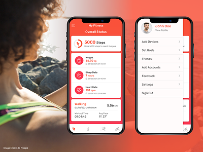 Fitness Tracker Dashboard app design dashboard ui exercise app fitness tracker