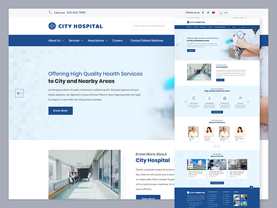 Hospital Website Homepage Idea! creative design homepage hospital website landing page ui design website design