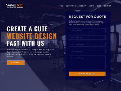 Request Quote Form banner form request quote