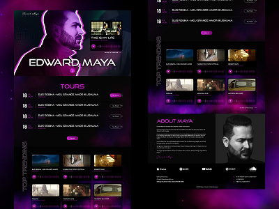 Edward Maya - Variation 01 branding design dj edward maya landing page music typography ui ux web design