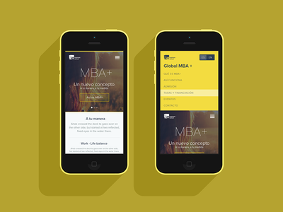 Home & menu mockup