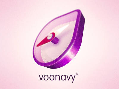 Voonavy logo 3d illustrator logo photoshop purple purpurin violet