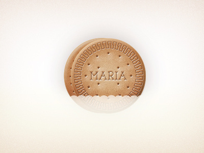 Galleta Maria 3d break fast cookie food illustrator milk photoshop