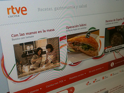 rtve gastromony (home) screen