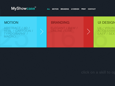 Showcase Theme clean colors portfolio showcase web