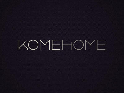 KOMEHOME Logo branding clean elegant home logo mark text thin
