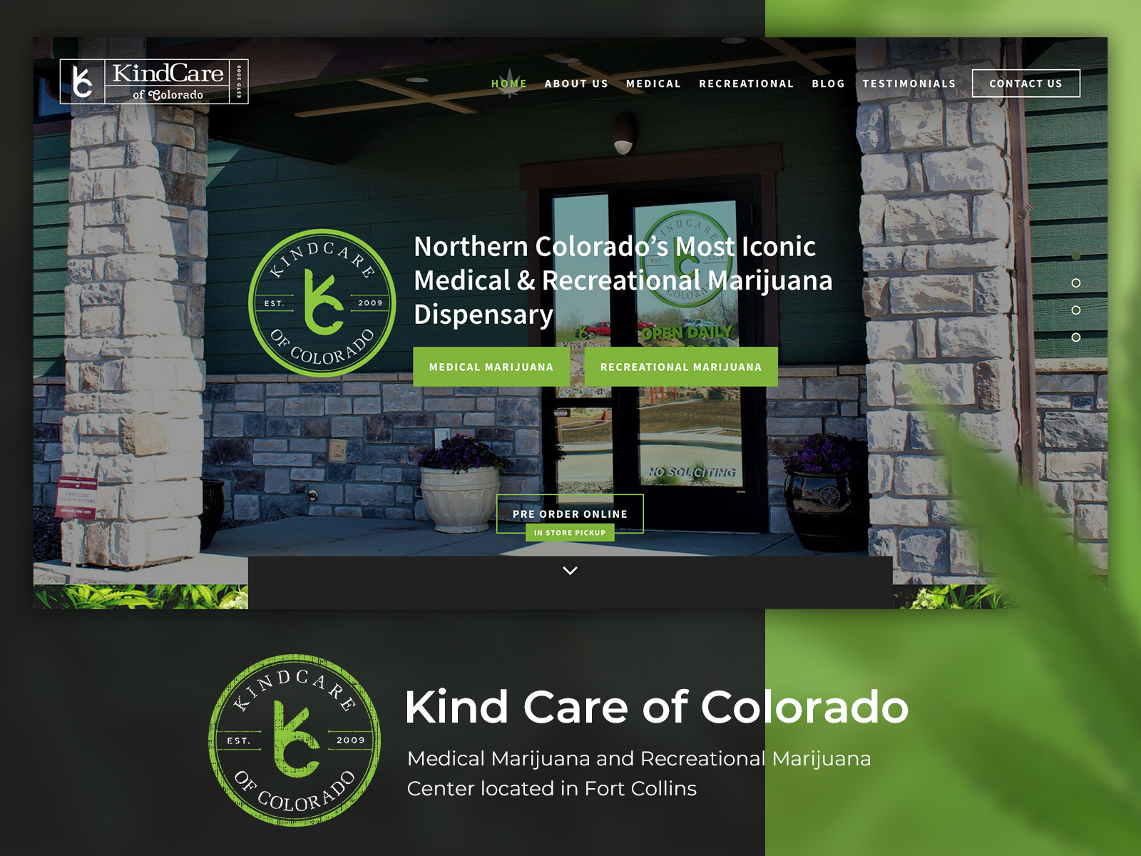 Medical Marijuana Dispensary Website Design by Umang Rawal for