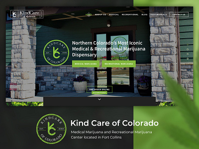Medical Marijuana Dispensary Website Design cannabis dispensary ecommerce landing marijuana medical shop theme ui ux website weed