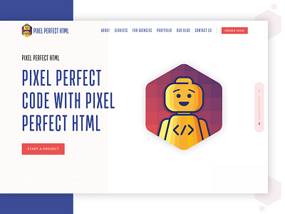 Pixel Perfect HTML Website Design Concept