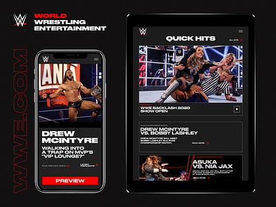 WWE app black cta design event figma logo mobile photoshop show sport ui user experience ux web web design