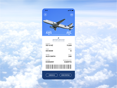 Daily UI Challenge #24 Boarding Pass