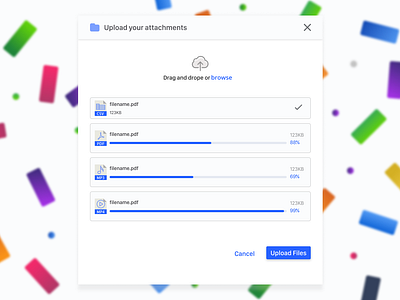 Daily UI Challenge #31 File Upload cancel challenge colorful cool daily ui download dropbox figma file file upload folder icon popup progress speedyg0nzalesart ui ux web website white