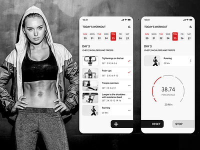 Daily UI Challenge #41 Workout Tracker app crossfit dailyui fitness gym gym app interface ios list mobile mobile design running speedyg0nzalesart sport tasks tracker training ui ux workout