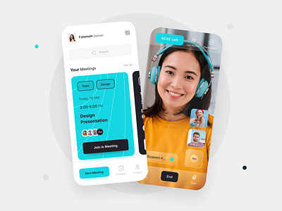 Meeting Cloud Application app application clean design glassmorphism meeting meeting app mobile modern ui ui design uidesign uiux video videocall