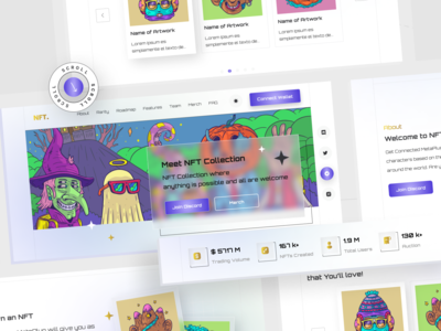 NFT Collection Website - Light mode 🔆 app collection designer figma graphic design marketplace nft ui ux website