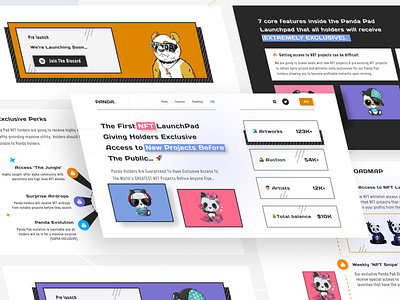 NFT Collection Website - 🐼🎋 app application clean collection designer figma marketplace mobile nft panda popular ui ux website