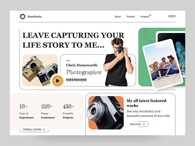 Photography Website 📸 application camera design figma mobile new photo photography product trend ui ux web design