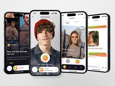 Dating Application ❤️ app application dating dating app figma iphone iphone 14 mobile mockup new product project trend ui web design