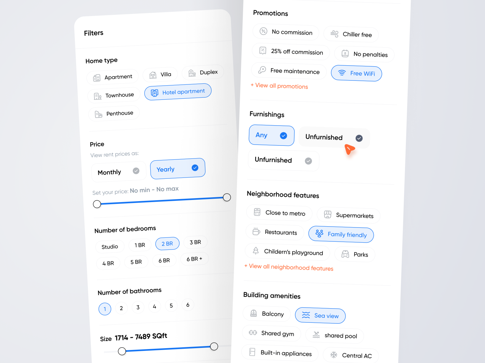 Filter Section by Fatemeh Golivari on Dribbble