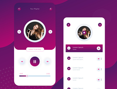 Music App UI app daily ui design flat icon illustration minimal ui ux vector website